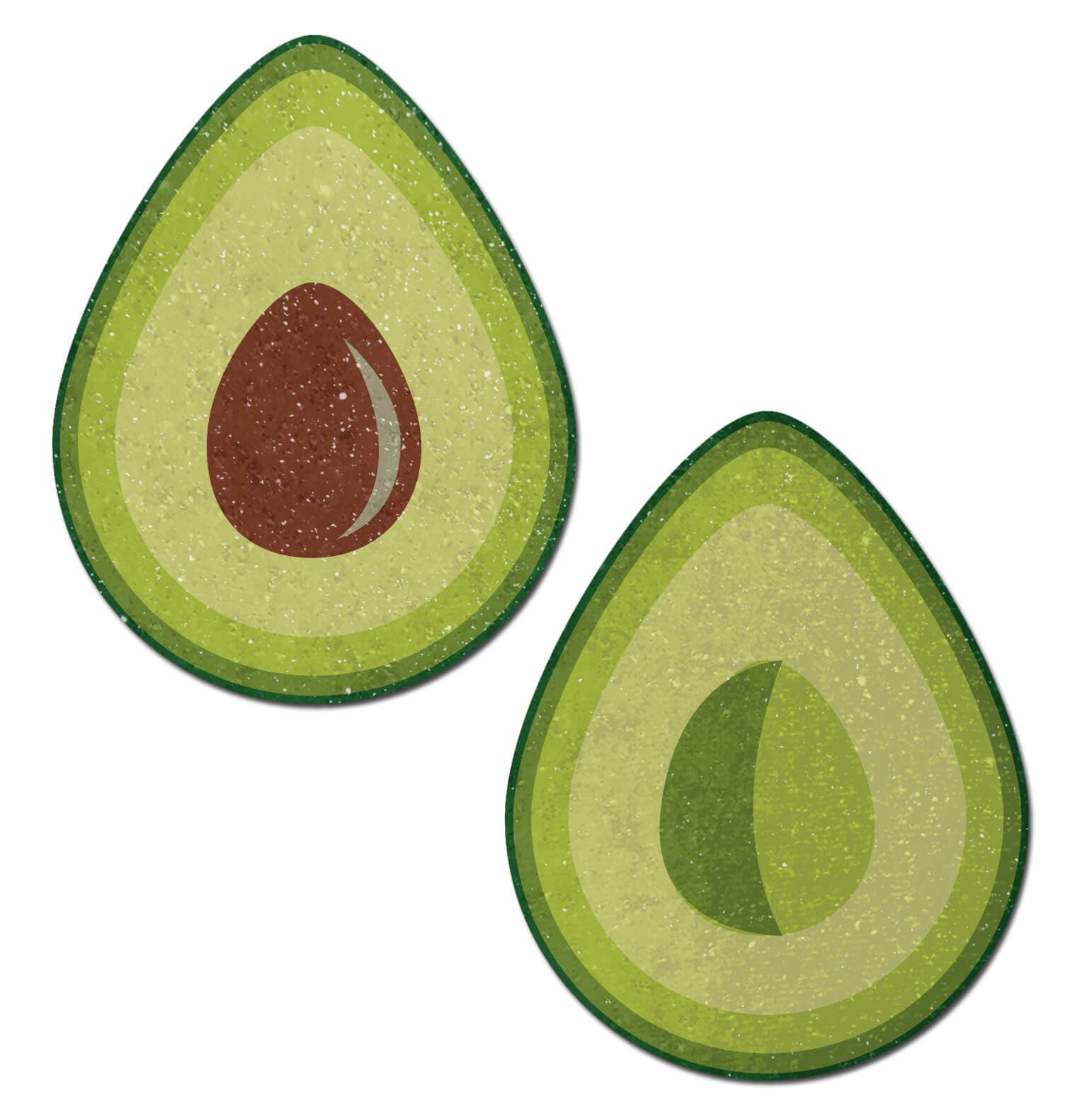 Avocado: Green Glitter Velvet Avocado Halves Nipple Pasties
