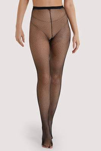 Bettie Page Fishnet Seamed Stockings